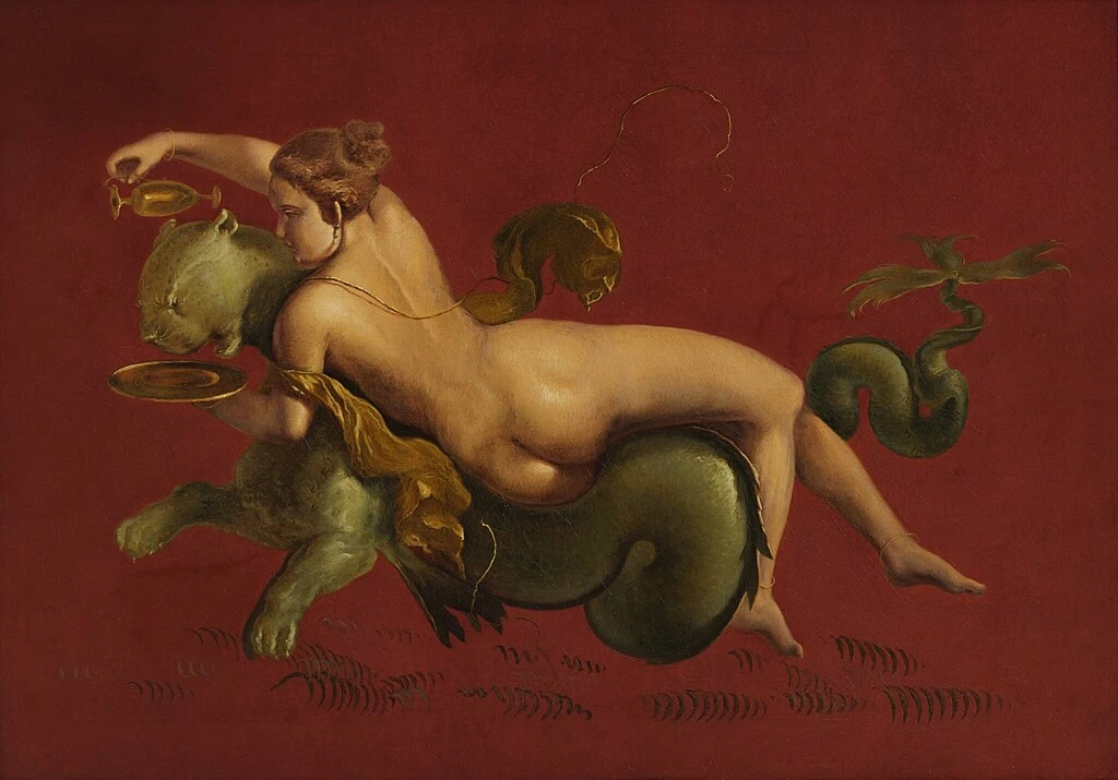 Christen Købke - Una Baccante su una dolce tigre (1839)